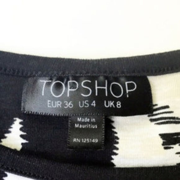 Topshop Bodycon Floral Print Dress US size 4 - Picture 3 of 4